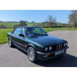 1990 BMW E30 320i Convertible Registration number LDZ 2082 Malachite green with a beige interior