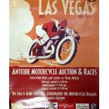 Assorted motorcycle posters and other artwork, including Retromobile, Assen 1998 Centenial TT and