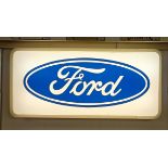 A good and large Ford showroom lightbox, 58 x 125 cm Pretty good overall, cannot see any cracks,