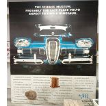 A group of assorted Ford Edsel related items, including a large Science Museum Ford Edsel poster,