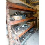 Stable One: The contents including an engine, gearbox, and assorted other items, mostly Ford