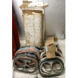 Assorted 1950s American car parts, including Ford Edsel light surrounds, 1959 Buick soft top with
