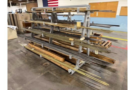 Metal Rack Fitting Metal Rack with Contents, Includes: Brass Tubing, Metal Pipe, Brass Tubing