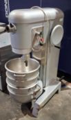 STAINLESS STEEL HOBART ELECTRIC H300 COMMERCIAL FOOD MIXER SER NO. 97103228 - 415 V - WITH 4 POTS (N