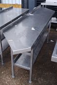 STAINLESS STEEL PREP TABLE IRREGULAR