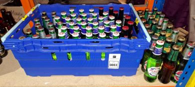 70 X BRAND NEW MIXED LOT TO INCLUDE PERONI - BECKS - HOLSTEN - BUDWEISER - 275ML AND 330ML