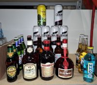 25 X BOTTLES & CANS OF ALCOHOL IE. 1 X YATES ORIGINAL AUSTRALIAN WINE, 1 X DRAMBUIE, 1 X GRAND MARNI