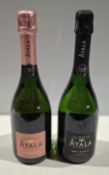 4 X BRAND NEW BOTTLES OF AYALA CHAMPAGNE IE. 2 X BRUT MAJEUR, 2 X ROSE MAJEUR