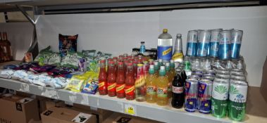 APPROX 130 X SOFT DRINKS & CRISPS (IN DATE) IE. 25 X PIPERS CRISPS, 12 X SCAMPI FRIES, 11 X KP