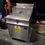 STAINLESS STEEL FALCON NATURAL GAS TWIN DEEP FAT FRYER WITH BASKETS - MODEL G3860