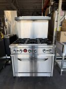 Admiral Craft 36" Gas Range with Oven, 6 Burners, in Stainless Steel
