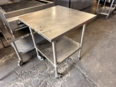 All Stainless Steel Worktable 30" x 30" x 36" on casters