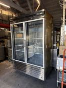 Blue Air BSR49G 54 2 Glass Door Refrigerator, Bottom Mount, Stainless Steel, 49 cu. ft.