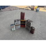 Qty cans to inc. Castrol, Valentine, Armstrong