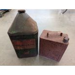 Castrol 5gallon oil can t/w 2gallon petrol can