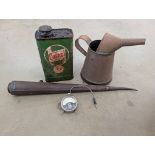 Castrol pint oil can, quart pouring jug etc