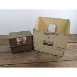BP Energol Lubrication chart holder t/w Castrol date card box