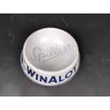 Spillers Wholemeal Winalot The Dogs Diet enamel advertising bowl c.10.5ins dia'
