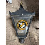 Street lamp lantern with National Benzole Mixture decals