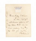 Millais (John Everett) Autograph letter signed (