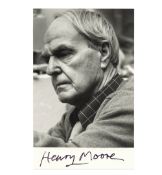 Moore (Henry) Signed photograph