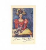 Chagall (Marc) Signed small lithographic print