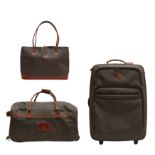 Mulberry Khaki Scotchgrain Heritage Luggage Set