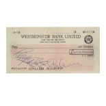 Beatles.- John Lennon, Ringo Starr & George Harrison Signed cheque
