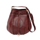 Must de Cartier Bordeaux Drawstring Bucket Bag