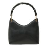 Gucci Black Bamboo Shoulder Bag