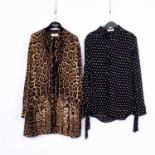 A Saint Laurent polka dot shirt