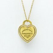 Tiffany Return To Tiffany Gold Diamond Women,Men Fashion Pendant Necklace (Yellow Gold)