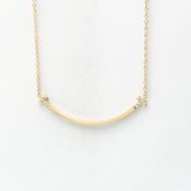 Tiffany Smile Side Diamond Necklace Small Pink Gold (18K) Diamond Men,Women Fashion Pendant Necklace