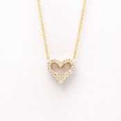 Tiffany Sentimental Heart Necklace Mini Pink Gold (18K) Diamond Women,Men Fashion Pendant Necklace (