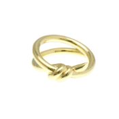 Tiffany Knot Double Row Ring Yellow Gold (18K) Fashion No Stone Band Ring Gold