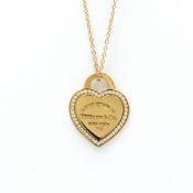 Tiffany Return To Tiffany Diamond Necklace Pink Gold (18K) Diamond Men,Women Fashion Pendant Necklac
