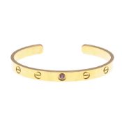 Cartier Love Bracelet Open Pink Sapphire Pink Gold (18K) Sapphire Bangle Pink Gold