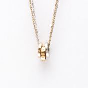 Cartier Love Necklace B7219700 Pink Gold (18K),White Gold (18K) Diamond Men,Women Fashion Pendant Ne