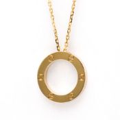 Cartier Love Necklace Pink Gold (18K) No Stone Men,Women Fashion Pendant Necklace (Pink Gold)