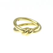 Tiffany Knot Double Row Ring 68890381 Yellow Gold (18K) Fashion No Stone Band Ring Gold