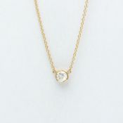 Tiffany By The Yard Diamond Necklace Pink Gold (18K) Diamond Men,Women Fashion Pendant Necklace Cara