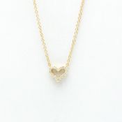 Tiffany Sentimental Heart Diamond Extra Mini Necklace Pink Gold (18K) Diamond Men,Women Fashion Pend
