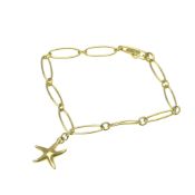 Tiffany Starfish Yellow Gold (18K) No Stone Charm Bracelet Gold
