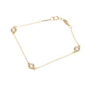 Tiffany By The Yard Bracelet 3P Diamond Pink Gold (18K) Diamond Charm Bracelet Pink Gold