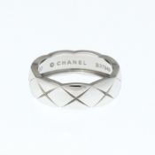 Chanel Coco Crush Ring Medium Size White Gold (18K) Fashion No Stone Band Ring Silver