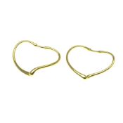 Tiffany Open Heart Hoop Earrings No Stone Yellow Gold (18K) Hoop Earrings Gold