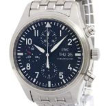 IWC Pilot Watch Chronograph Steel Automatic Watch IW371704 Polished