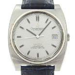 OMEGA Constellation Watch Chronometer cal.1001 Stainless Steel x Embossed Leather Automatic Silver D