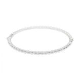 Van Cleef & Arpels PerlŽe Bangle, 18K White Gold, Women\'s, Silver, RO7A900