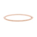 Van Cleef & Arpels Perlee Gold Pearl Bracelet, Medium Size, 18K Pink (VCARO7A700) Bangle.